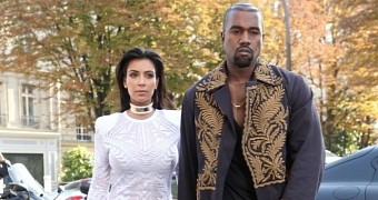 Kim Kardashian and Kanye West wear head-to-toe Balmain for the Balmain show at Paris Fashion Week