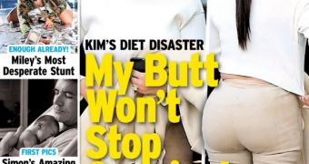 Kim Kardashian’s ample backside makes tabloid cover, has its own staff, apparently