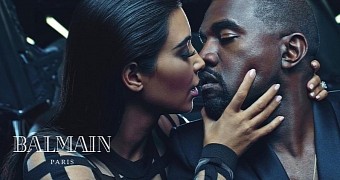 Kim Kardashian and Kanye West are models for Balmain now