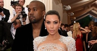 Kanye West and Kim Kardashian at the MET Gala 2015