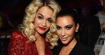 Rita Ora and Kim Kardashian in 2012, when Rita was still Rob Kardashian’s girlfriend