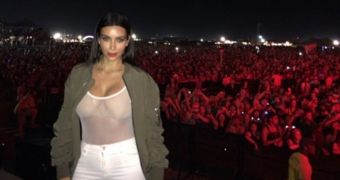 “Oh hey 100,000 people,” look at Kim Kardashian’s ridiculously see-through top