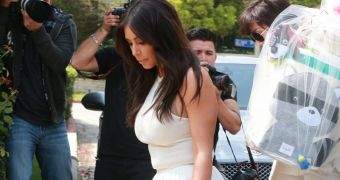 Kim Kardashian at Ciara’s baby shower party earlier this month