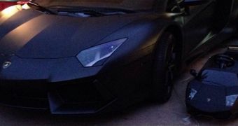 Kim Kardashian posts a picture of Nori's Lamborghini next to her father's