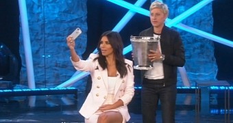 Kim Kardashian’s ALS Ice Bucket Challenge on Ellen Was Shameless Self-Promotion – Video