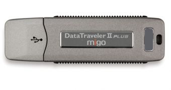 The Kingston DataTraveler II Plus Migo Edition flash drive