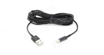 Black iPhone cable