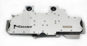 Koolance VID-AR699 waterblock for the AMD Radeon HD 6990 graphics card