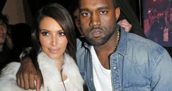 Kim Kardashian supports Kanye West at Paris Fashion Week 2012, at the launch of his new fashion line