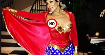Kris Jenner rocks Wonder Woman costume, reveals a bit too much