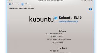 The new About System dialog in Kubuntu 13.10