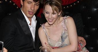 Kylie Minogue and Andres Velencoso on one of the few occasions they have been photographed together