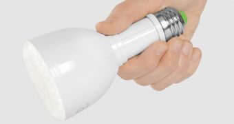 A LED bulb that can become a flashlight