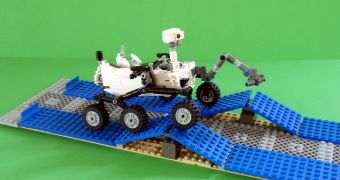 The Mars Curiosity rover LEGO model