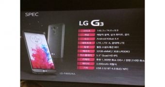 LG G3 gets detailed in South Korea