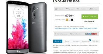LG G3 store page
