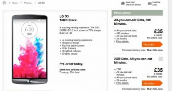 LG G3 now on pre-order at Three UK