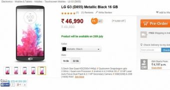 LG G3 now on pre-order in India