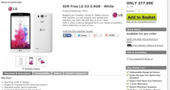 LG G3 S Now on Pre-Order in the UK, Priced at £299 ($510/€378)