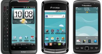 HTC Merge, LG Genesis, BlackBerry Torch 9850