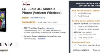 LG Lucid 4G pricing at Amazon