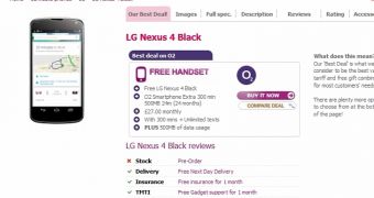Nexus 4 free on contract in the UK
