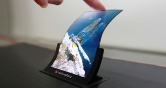 LG 5-inch plastic flexible display
