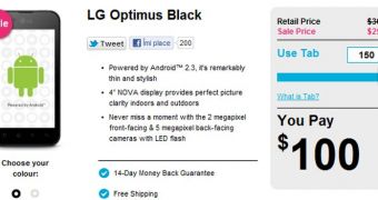 LG Optimus Black pricing options