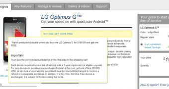 LG Optimus G on BOGO deal at Sprint