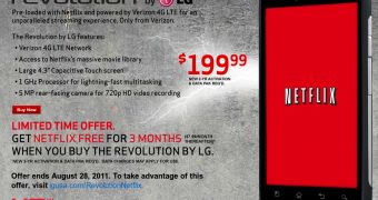 LG Revolution brings 3 months of free Netflix service at Verizon