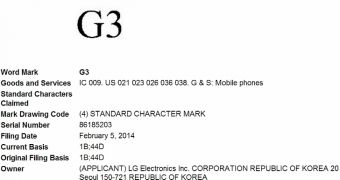 LG trademarks G3 name for an upcoming phone