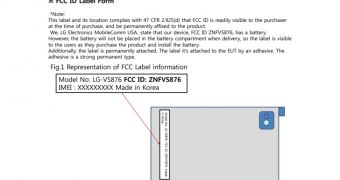LG VS876 certification