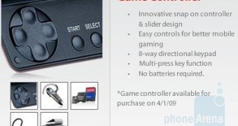 LG Versa's game control pad