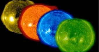 Images of the Sun obtained by SDO, all at different wavelengths