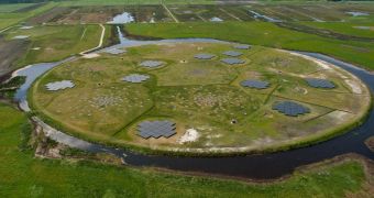 This is the central area of the LOFAR radio telescope, in the Netherlands