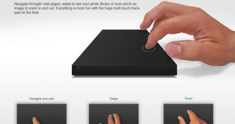 LaCie Float is a touchpad-equipped external storage device