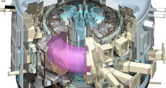 Cutaway showing the inner structure of the proposed ITER reactor