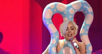 Lady Gaga opts to leave out chaging her costumes backstage as she treats fans with seeing her undressed