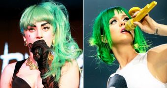 Lady Gaga is accusing Katy Perry of stealing her ideas for concerts, things like hair color and props