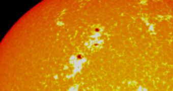 The solar minimum occurs approximately every 11 years when fewer sunspots like these appear