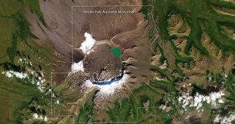 This image shows the Aniakchak National Monument and Preserve