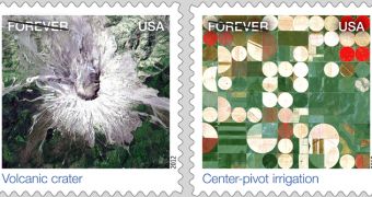 Two of the new Earthscapes Forever stamps the USPS released on October 1, 2012