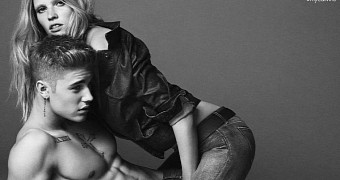 Lara Stone Receives Death Threats for Daring to Touch Justin Bieber in Calvin Klein Ads – Video