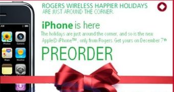 The flyer announcing the iPhone's Canadian release