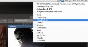 Steam for Linux interface in Unity
