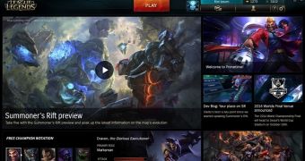 The new LoL client landing page