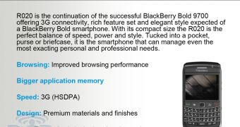 Leaked BlackBerry Bold R020 Documents Emerge