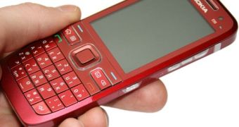 Nokia E55 in red