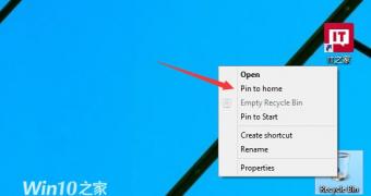 Pin to Home option in Windows 10 Technical Preview build 9879
