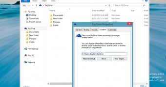 Microsoft has finally implemented options to change the SkyDrive folder